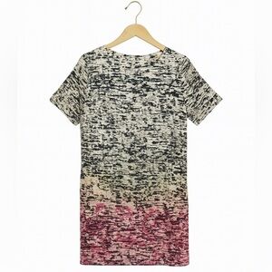 Dalia for Anthropologie Women's Patterned Shift Dress Size 6 Back Zip Close